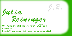 julia reininger business card